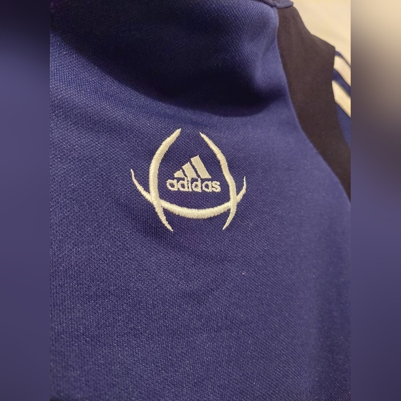 Adidas Clima Cool Dark Blue and White Men's XL Pullover Long Sleeve Sweater - Picture 8 of 13